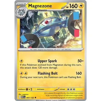 Karetní hra Magnezone 047/132 - Mega Evolution Typ karty: Non-Holo