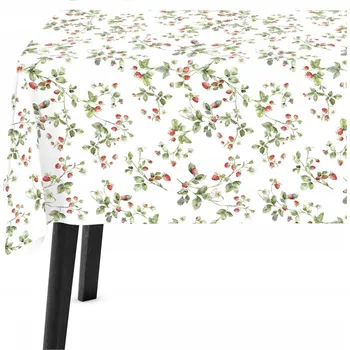 ubrus Ubrus Odolný proti Skvrnám 140x220 Ubrus na Stůl Dekorativní Jahody 10542
