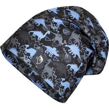 Čepice Chlapecká flísová čepice - Wolf & Wolfie C2501, černá, dinosauři Barva: Černá, Velikost: 54-56