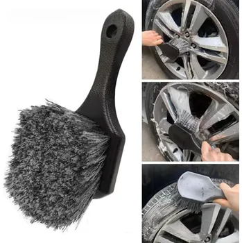 Autovosk Kartáč na mytí ráfků a pneumatik 21 x 10 x 5,5 cm Ergonomická rukojeť Měkké štětiny Jemné čištění kol a disků automobilu