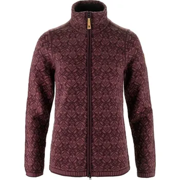 Dámská mikina svetr dámský FJÄLLRÄVEN Snow Cardigan W Port - XL