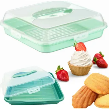 Dóza na potraviny Nádoba na dort Dunya bílá plast 10 l s držadlem