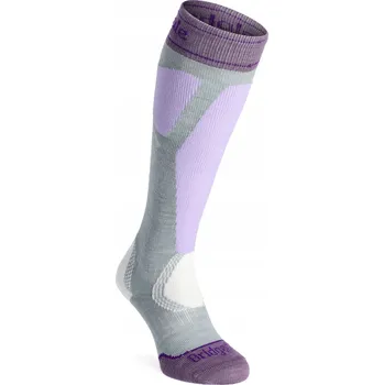 Dámské ponožky Dámské lyžařské Ponožky Bridgedale Ski Easy On Merino grey/lilac 35-37