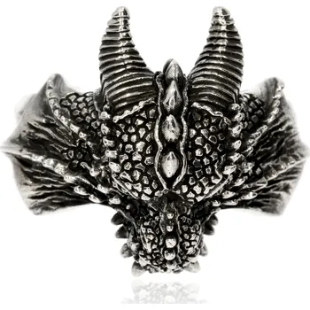 Prsten Zlatnictví Helios Stříbrný prsten dračí hlava