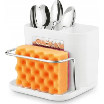 Odkapávač na nádobí Odkapávač na příbory s podložkou Tadar Clean 13,5 x 12 x 10,8 cm bílý