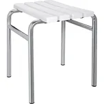 Stolička 44x45 cm stříbrná/bílá