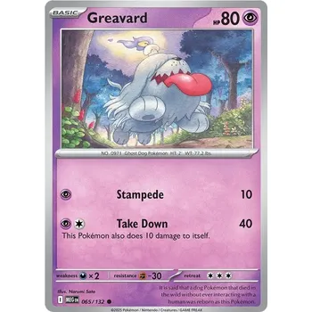 Sběratelská karetní hra Greavard 065/132 - Mega Evolution Typ karty: Non-Holo