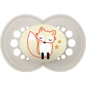 dudlíky MAM DUDLÍK NIGHT 6, šedý/liška;