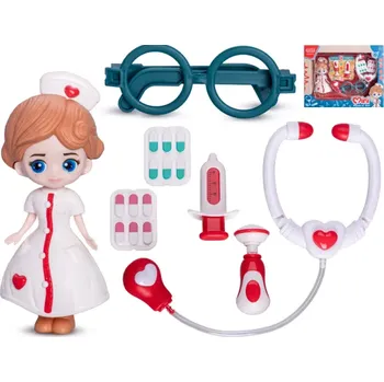 Panenka MikroTrading Panenka doktorka - 16 cm - s doplňky