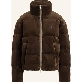 Dámská bunda Polo Ralph Lauren Dámská Péřová Bunda Z Manšestru, tmavě...