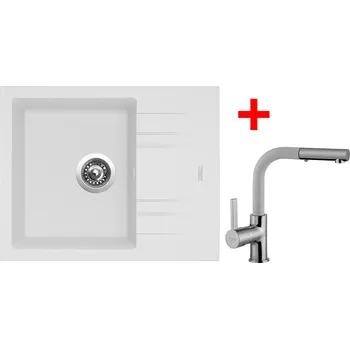Granitový dřez Sinks LINEA 600N + baterie ENIGMA S milk 28