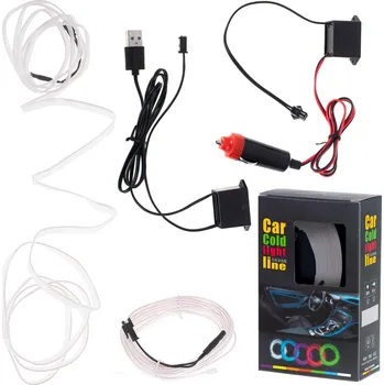 Svatební dekorace Ambientní LED osvětlení do auta 3M - bílá