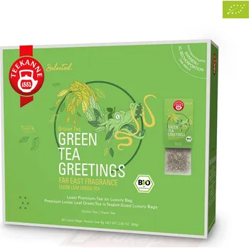 Čaj Teekanne BIO Selected. Green Tea Greetings Luxury Bag Koupit: 1 karton