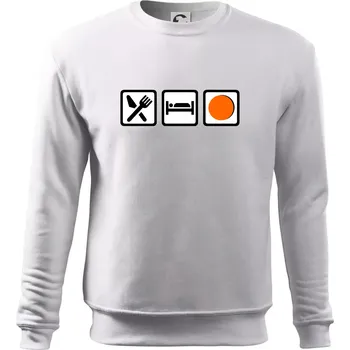 Pánská mikina Eat sleep repat hokejbal v řadě - Mikina Essential pánská - XL ( Bílá )