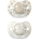 SUAVINEX | Dudlík SX PRO fyziologický BIRDIES 6/18m 2 ks - krémový