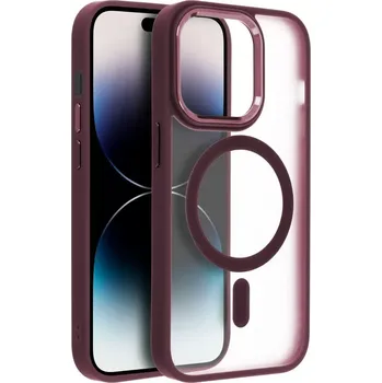 Pouzdro na mobilní telefon Pouzdro MATTE MAG COVER kompatibilní s MagSafe pro IPHONE 17 Pro Max švestkově červené