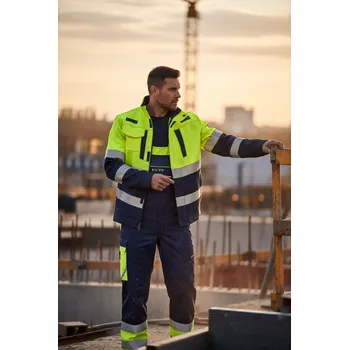 montérky GoodPro Kalhoty OTAKAR Hi-Vis lacl Multi Norm Velikost XXL/194cm žlutá/navy