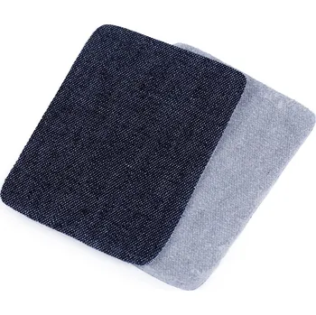 Nažehlovací záplaty riflové 5,3x7,9 cm, malé, 3 modrá tmavá