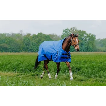 Deka pro koně EQUITHÈME Deka nepromokavá Tyrex Aisance Equithème, s vyšším krkem, 0 g, royal blue Délka zad: 155 cm