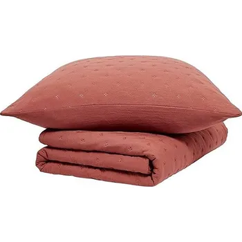 Přehoz na lůžko Today Přehoz na postel 240 × 260 cm, 2× 63 × 63 cm, terracotta