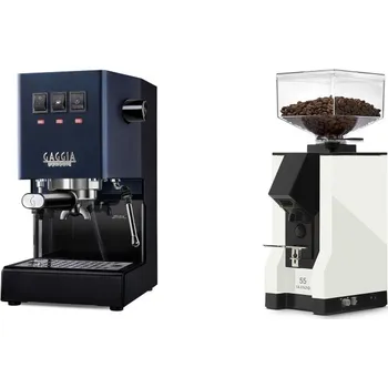 Kávovar Gaggia Classic E24, blue + Eureka Mignon Silenzio 55, BL white