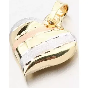 Přívěsek Dámský přívěsek zlato mix 585 srdce 13R-418