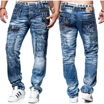 Pánské kalhoty KOSMO LUPO kalhoty pánské KM020 L:32 jeans džíny regular fit 29 Jeans
