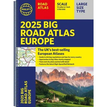 Cestování 2025 Philip's Big Road Atlas of Europe (Philip's Maps)(Kroužková)
