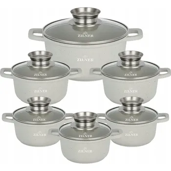 Hrnec Zilner Sada titanových hrnců 12 dílů ZL-8573, MRAMOR, INDUKCE
