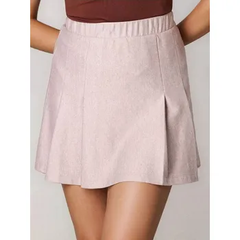 Dámská sukně Sinsay - Plisovaná minisukně - béžová - 147FJ-08M - 147FJ-08M-XL