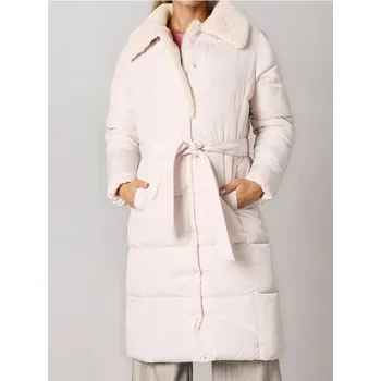 Dámský kabát Sinsay - Kabát s páskem k uvázání - krémová - 597FH-01X - 597FH-01X-S