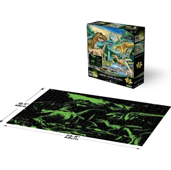 Puzzle PRIME 3D Svítící PUZZLE - Údolí dinosaurů 500 dílků