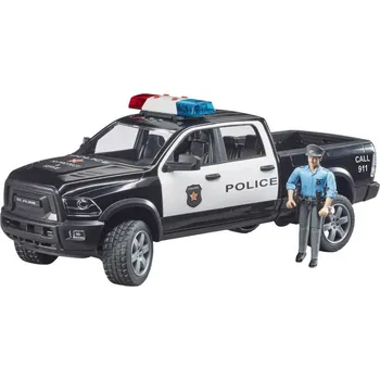 BRUDER 02505 Auto policie Dodge RAM 2500 s figurkou na baterie Světlo Zvuk | AS84