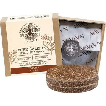 Šampon Tuhý šampón NATAVA Jojoba – šampuk pro suché a poškozené vlasy 85g