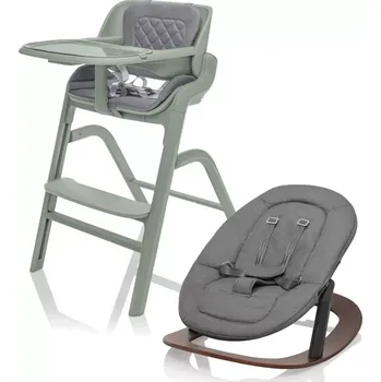 Jídelní židlička Zopa Set židlička Inspira + novorozenecký set + houpací základna Pistacio Green