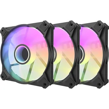 PC ventilátor Darkflash INF8 RGB počítačový ventilátor 3v1 120x120 (černý)