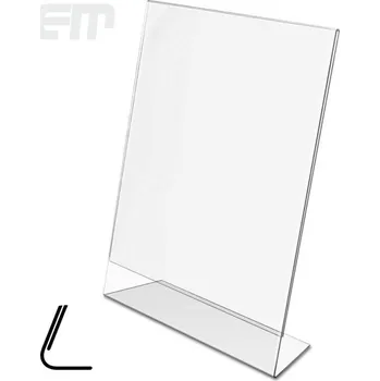 Prezentační plexi stojánek L, A4 (210x298 mm) - na výšku