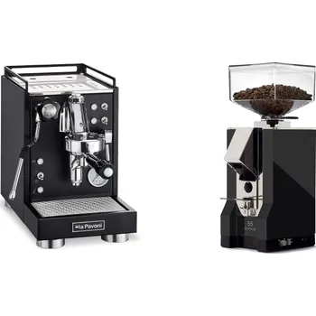 Kávovar La Pavoni Mini Cellini, black + Eureka Mignon Silenzio 55, CR…