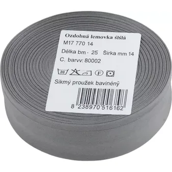 Železářství Šikmý proužek bavlněný šíře 14 mm zažehlený 25m