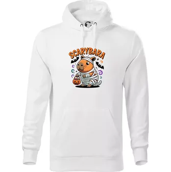 Pánská mikina SCARYBARA - Mikina pánská Cape s kapucí - 4XL ( Bílá )