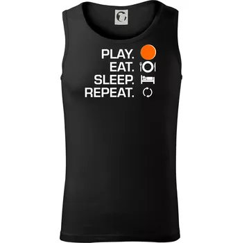 Hokejbal - Play eat sleep repeat - Tílko pánské Core - XL ( Černá )