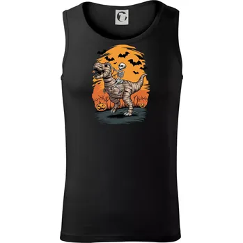 Pánská móda Halloween - dinosaurus a kostra - Tílko pánské Core - S ( Černá )