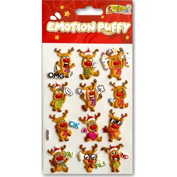 Set školních potřeb Naklejki Puffy Emotion Reindeers SWPX-1805 Kolori, Penmate