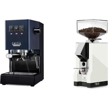 Kávovar Gaggia Classic E24, blue + Eureka Mignon Silenzio 55, CR white
