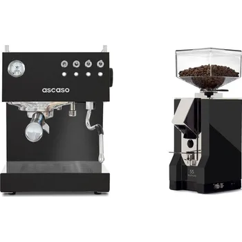 Kávovar Ascaso Steel DUO, Black + Eureka Mignon Silenzio 55, CR black