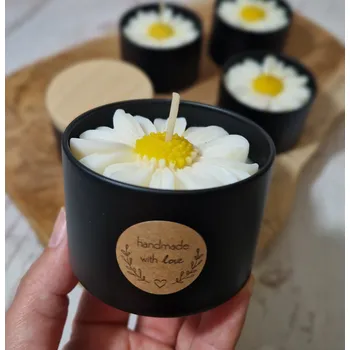 Svíčka AMI LUMEA Sójová svíčka AMI LUMEA, Kopretina v dóze