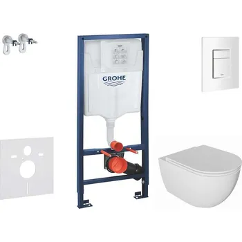 Grohe Rapid SL - Set předstěnové instalace, klozetu Oudee a sedátka softclose, tlačítko Skate Cosmopolitan, alpská bílá SANI11BA3101