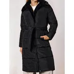 Sinsay - Kabát s páskem k uvázání - černá - 597FH-99X - 597FH-99X-L