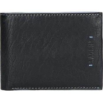 Peněženka Pánská kožená peněženka LAGEN 3981 černá-modrá