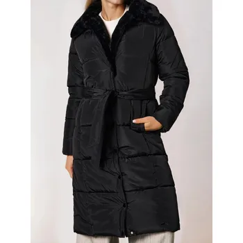 Dámský kabát Sinsay - Kabát s páskem k uvázání - černá - 597FH-99X - 597FH-99X-XL